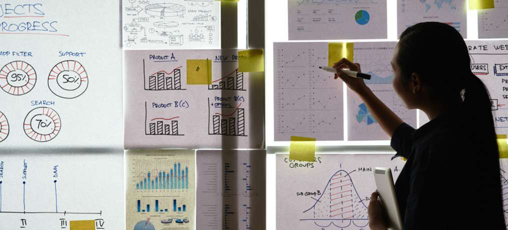 Pared con analisis de datos